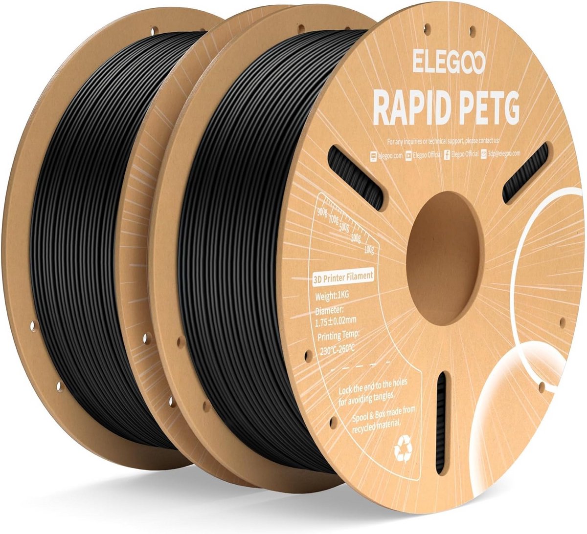 Matte PLA Filament 1.75mm 2kg Set Roze & IJzig Blauw Hoge Nauwkeurigheid voor 3D Printers