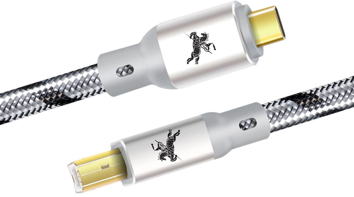 Audiogeleider USB B naar USB C Kabel voor DAC en Printer - 1 Meter Hoogwaardige Dataoverdracht