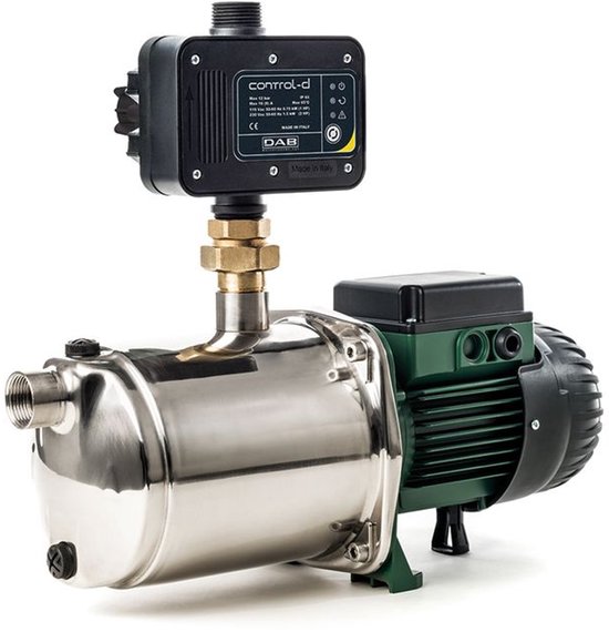 DAB JetInox 132 M + DAB Control-D - Pompbesturing - Droogloopbeveiligingssysteem - Plaatsen op Beregeningspompen en Bronpompen Hydrofoorpomp