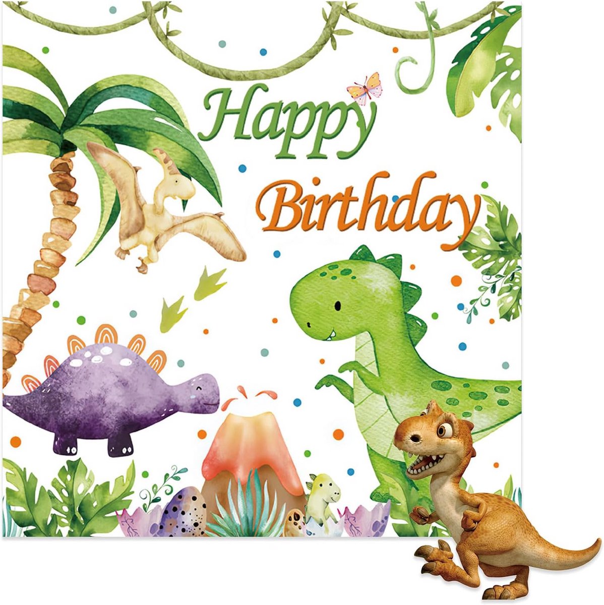 36 Dino Servetten 3-Laags - Feestartikelen en Tafeldecoratie voor Kinderverjaardag