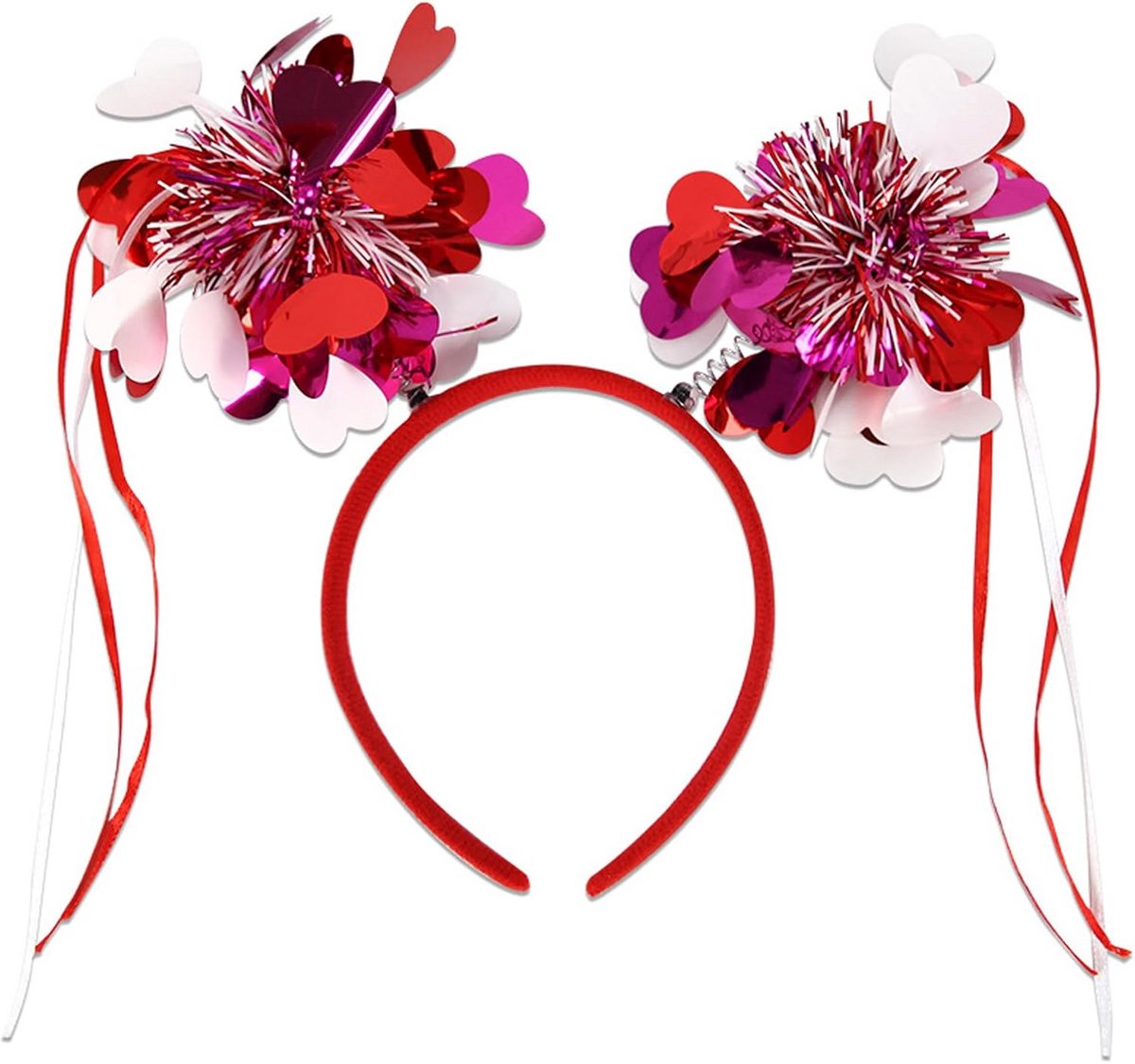 Glitter Hartvormige Diadeem voor Valentijnsdag en Feestjes