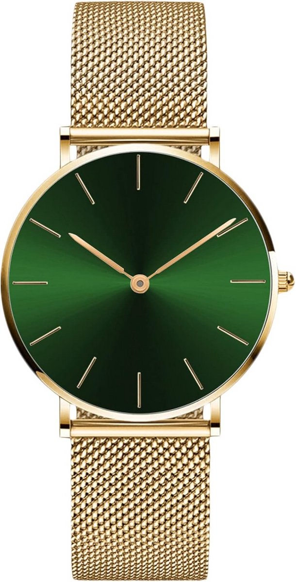 Dameshorloge Analoog Quartz met RVS Mesh Band - Waterdicht en Minimalistisch