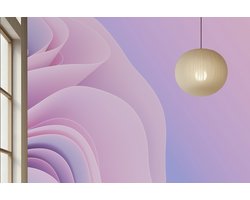 Naadloos behang Fotobehang - Fotobehang Dromerige Vormen in Pastelkleuren - 250x100 centimeter