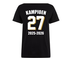 T-shirt 27x Kampioen Achterkant | Eindhoven | Shirt Kampioen 2025-2026 | Geen officieel PSV Artikel | zwart | maat M
