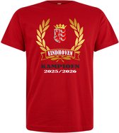 T-shirt Krans Kampioen | Eindhoven | Shirt Kampioen 2025-2026 | Geen d'article officiel du PSV | rouge | taille M