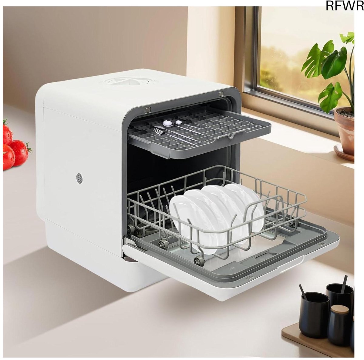 Mini vaatwasser - Kleine afwasmachine - 5 programma's - Energieklasse D - Servies