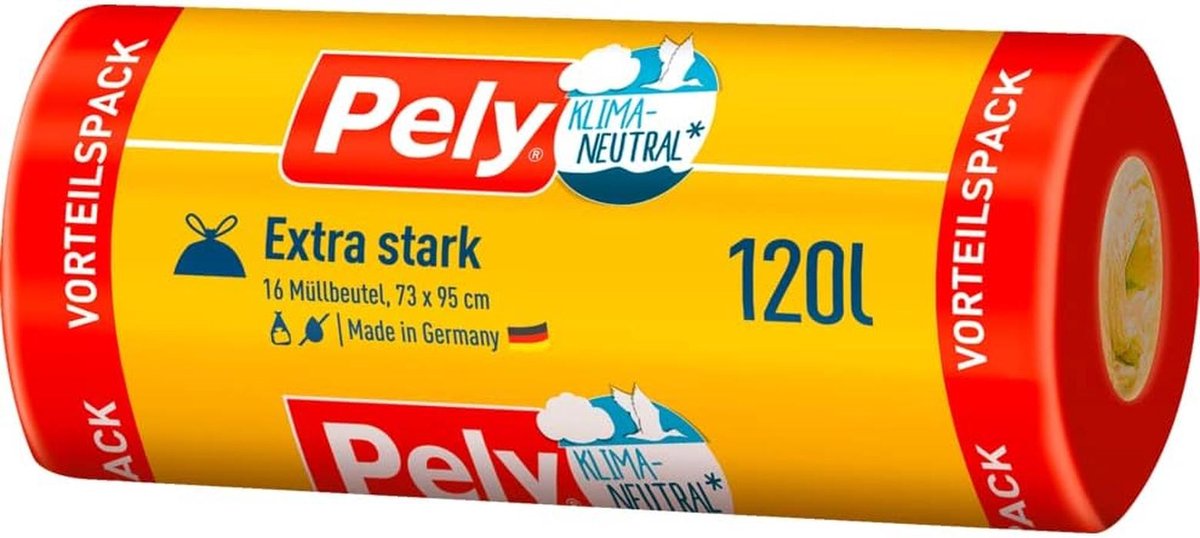 Extra Sterke Vuilniszakken 120 Liter - 16 Stuks