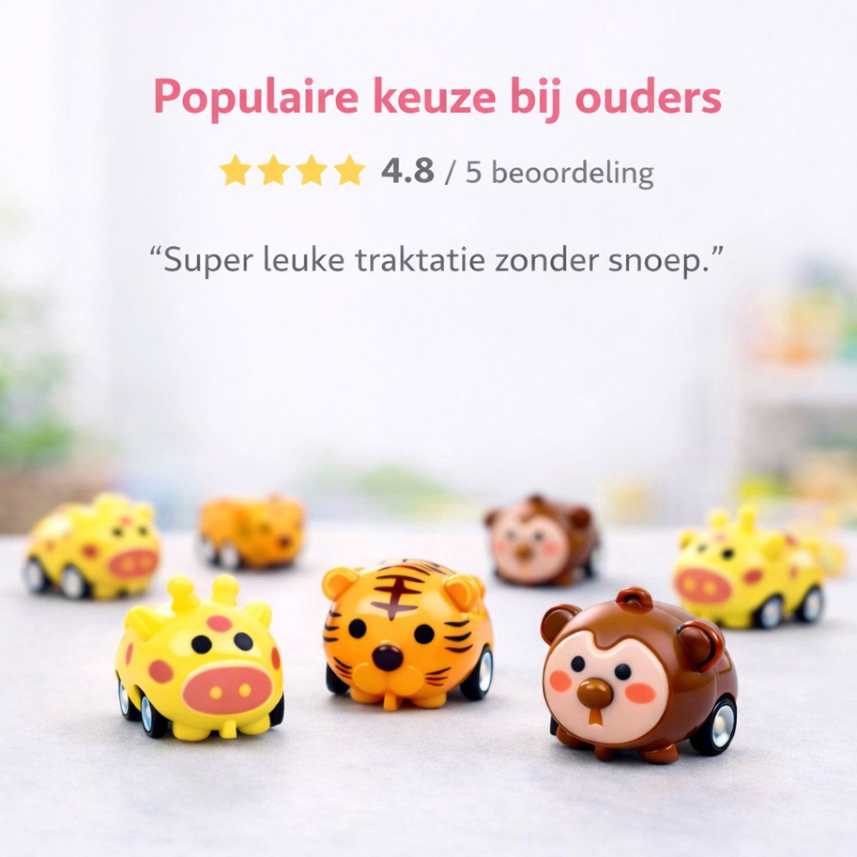 Isa's Friends® - Uitdeelcadeaus Terugtrek Beestjes - 10 stuks - Traktatie - Uitdeelcadeautjes voor Kinderen — afbeelding 2