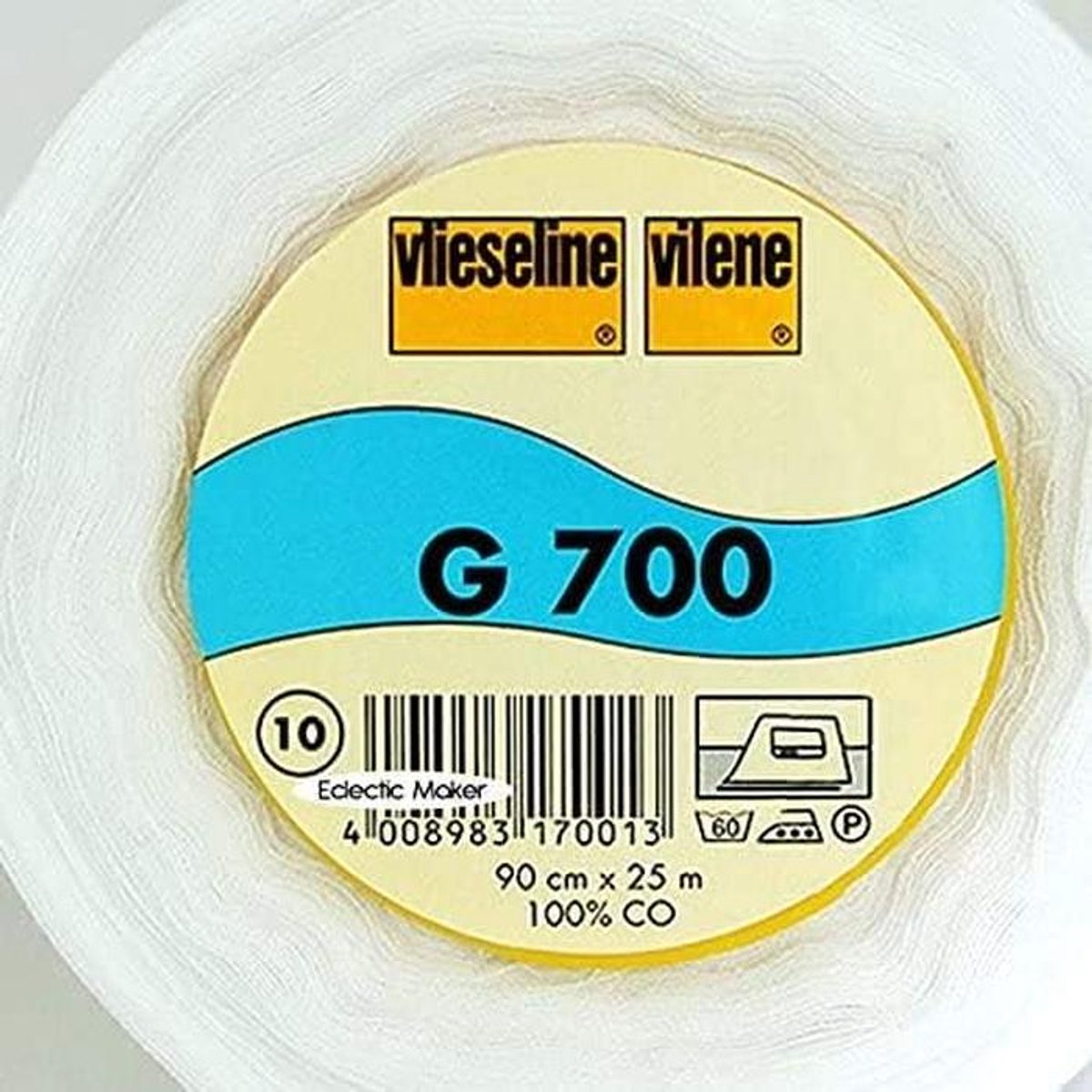 Tussenlaag Katoen Medium Geweven Strijkijzer - 1 Meter Wit