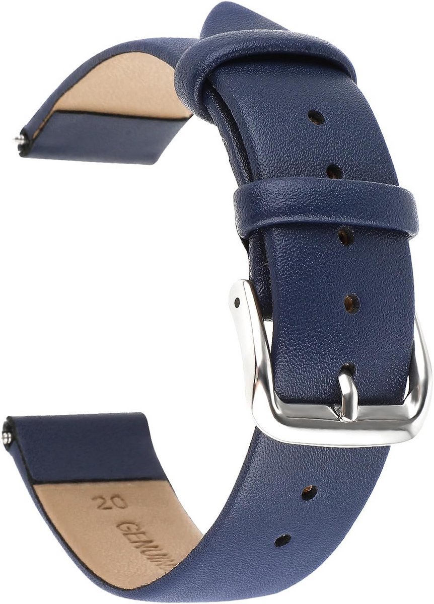 Vintage Suède Horlogeband Universele Vervanging met Roestvrijstalen Gesp - Diverse Maten