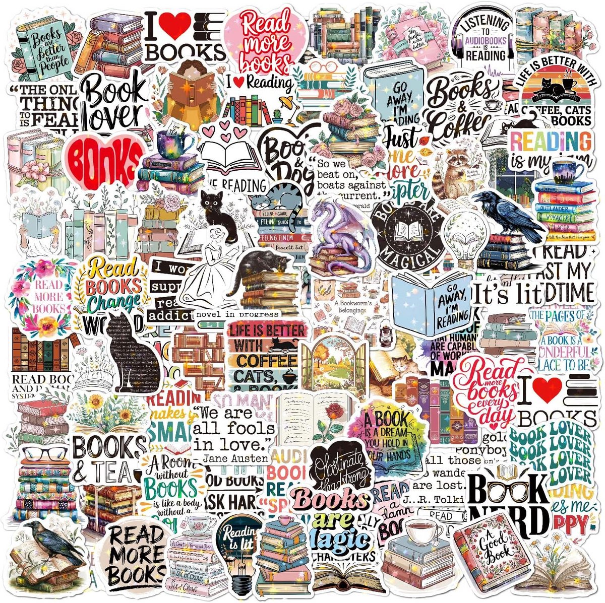100 Waterbestendige Vintage Vinyl Stickers voor Flessen, Laptops en Scrapbooking