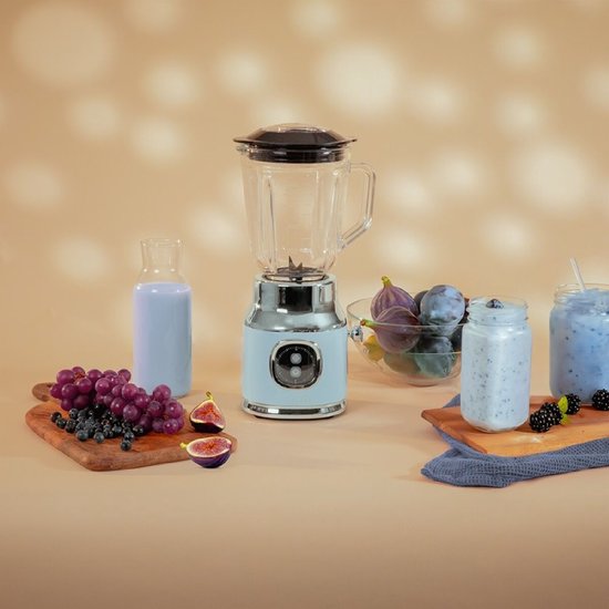 Cecotec Standmixer Retro RetroTwist Blue. 800W Maximale Leistung, Pulse-Funktion, 4-Klingen-Messer mit schwarzer Titanbeschichtung und 1L Krug, Vintage-Design in Blau van Cecotec — afbeelding 4