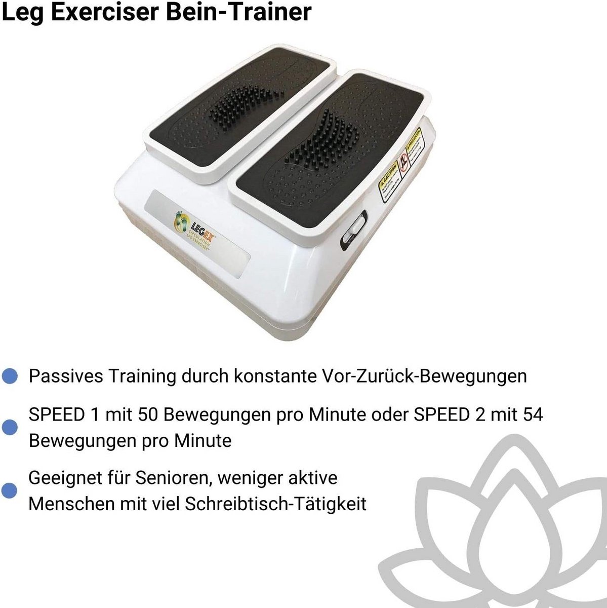 Passieve Been- en Voetbewegingstrainer met 3 Snelheden voor Actieve Circulatie