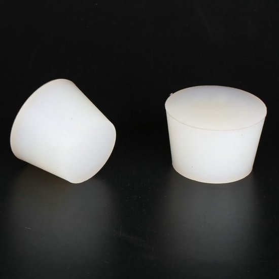 5x Set Taps Toelopende Rubberen Stoppen voor Afdichting - Massieve Schroefdop voor Flessen en Gaten (37x28x30mm) — afbeelding 2