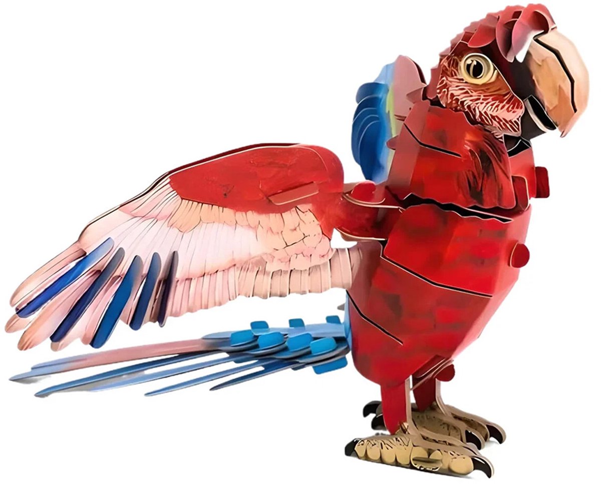 MakeBug, 3D Modelbouwpakket, Bring Nature Home, Macaw, MB-B-0012, 31x9x10cm