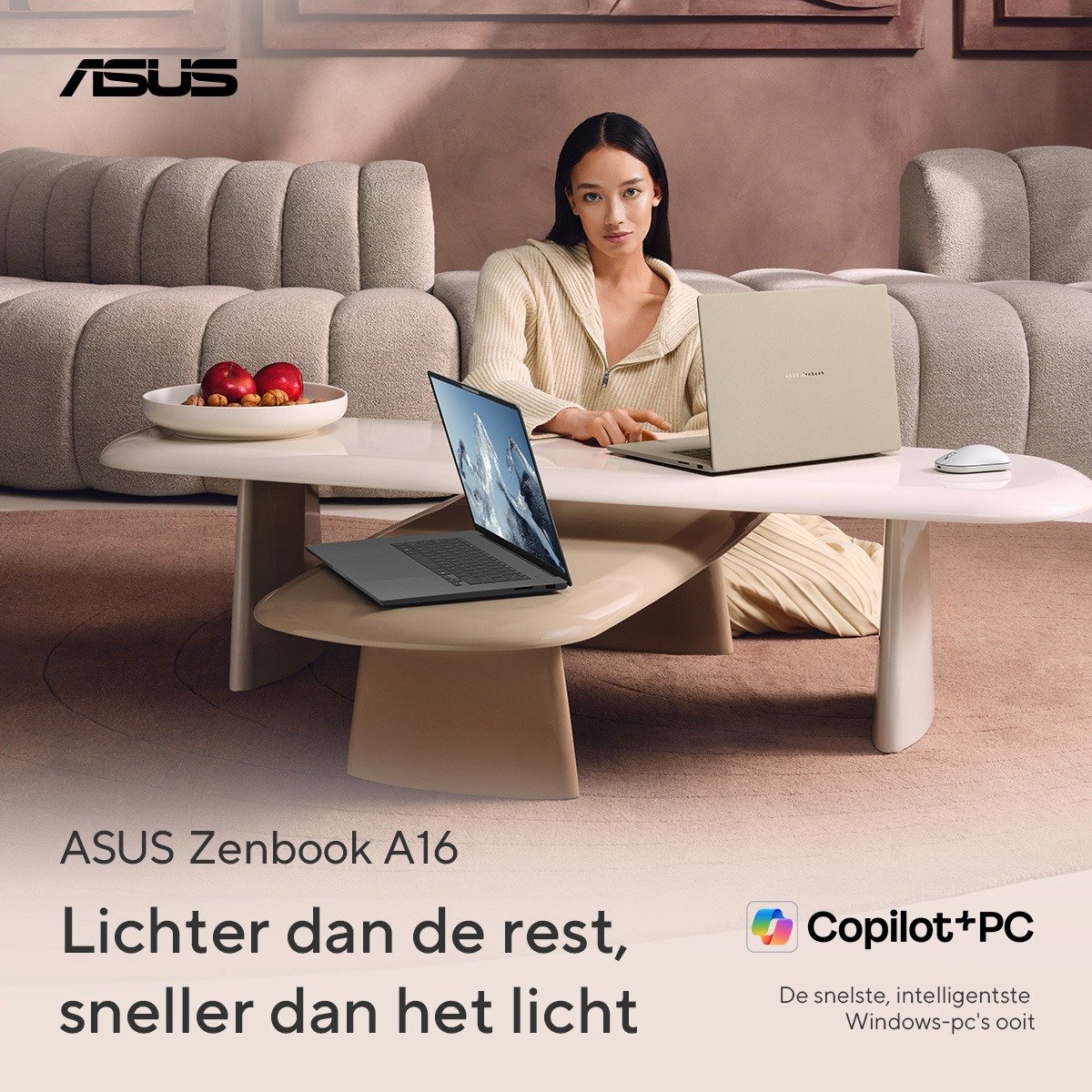 ASUS Zenbook A16 UX3607OA‑SQ013W – Copilot+ Laptop - 16 inch - 3K - Snapdragon X2E‑94 - 48GB/1TB - Wi‑Fi 7 thumbnail 8
