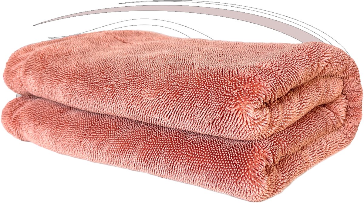 Deluxe Droog Doek - Auto Motor - 1400GSM - 50x80 - Rose gold Roze