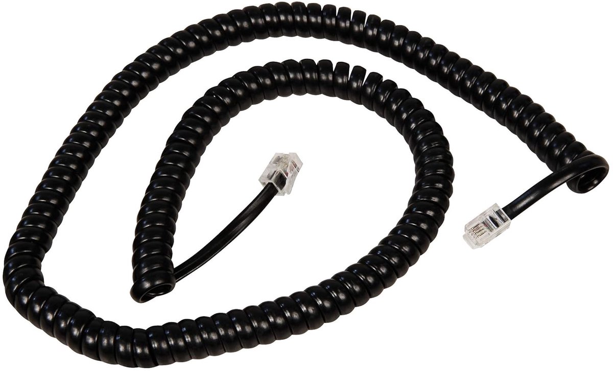 Spiraalkabel Telefoon RJ10 4P4C - 4 Meter Lang