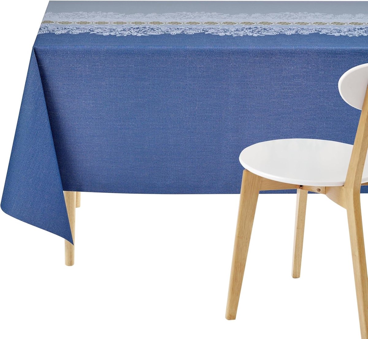 Waterdicht PVC Tafelkleed 200x140 cm Rechthoekig met Kantpatroon Tafelbeschermer