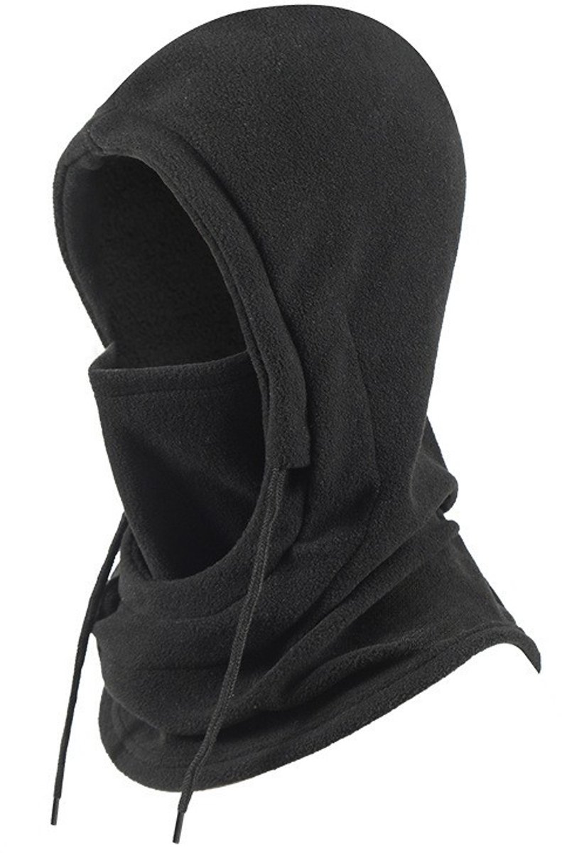 Cloudy Balaclava Hoofddeksel Bivak Winter/herfst muts Warm houdend Zwart