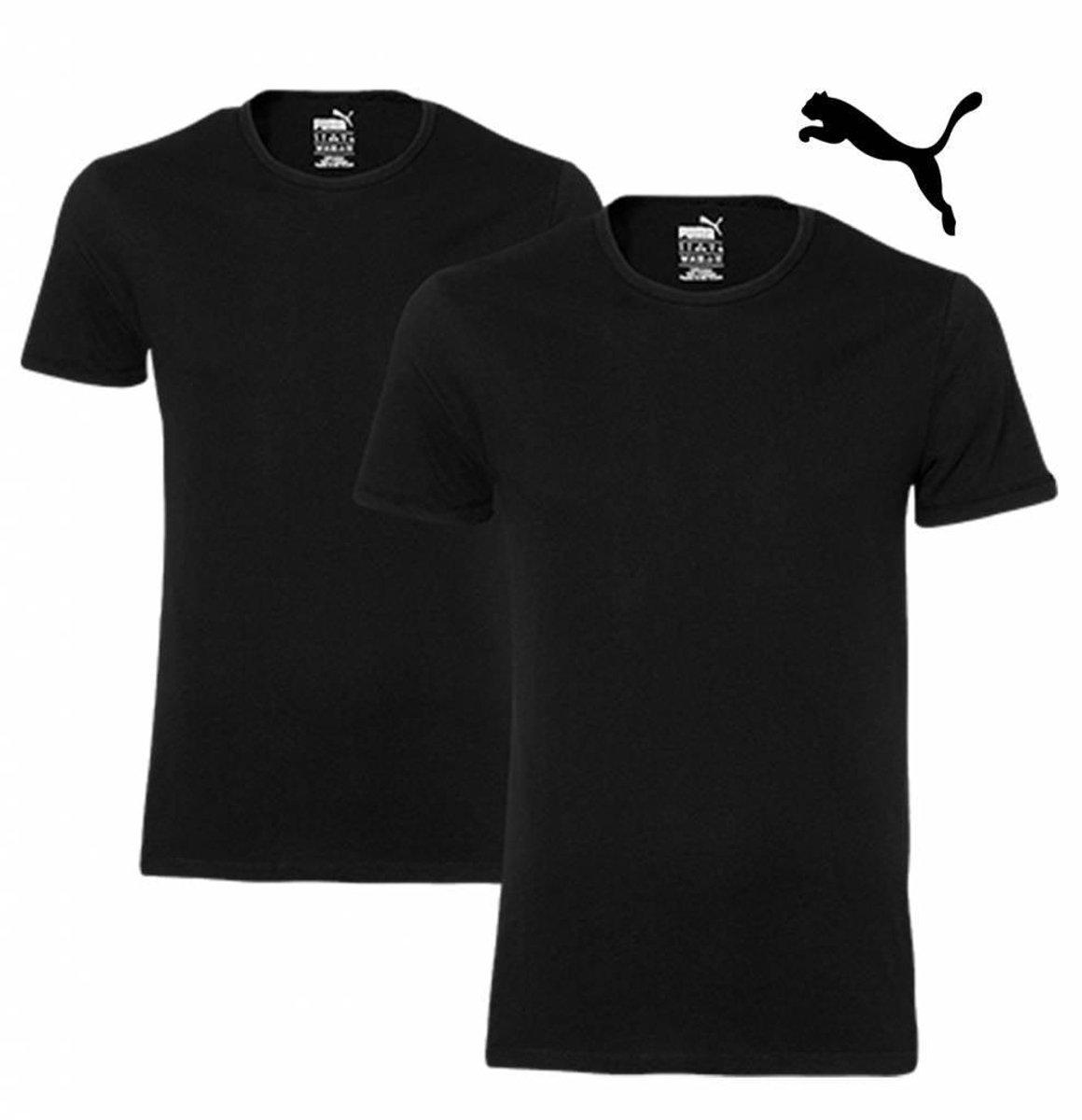 Everyday ronde hals T-shirt 2-pack – – M Zwart