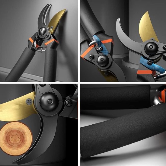 Snoeischaren - Snoeischaar - Tuinschaar - Takkenschaar - Titanium Gecoat Lemmet Van Hoogwaardig Koolstofstaal - Kan Takken Tot 3 Cm Dik Knippen van Merkloos	 — afbeelding 3