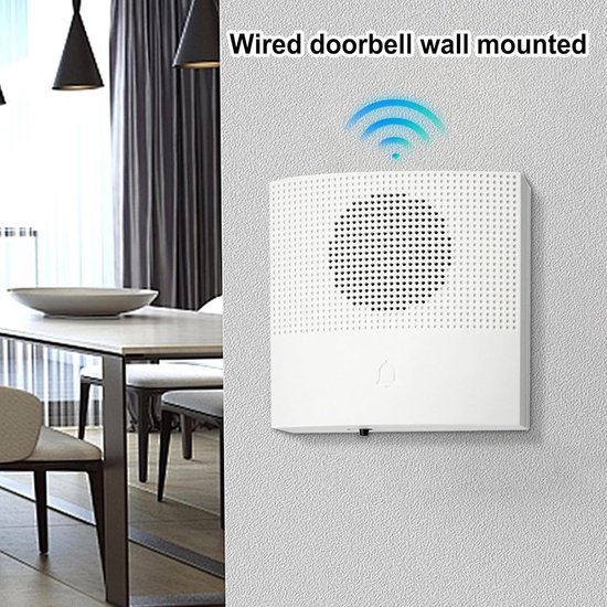 Deurbel - Bedrade Deurbel - 12V - 38 Verschillende Beltonen - Robuust ABS Ontwerp - Wandmontage - Helder Geluid - Eenvoudige Installatie - Geschikt voor Woning, Kantoor & Bedrijfspanden - Wit — afbeelding 2