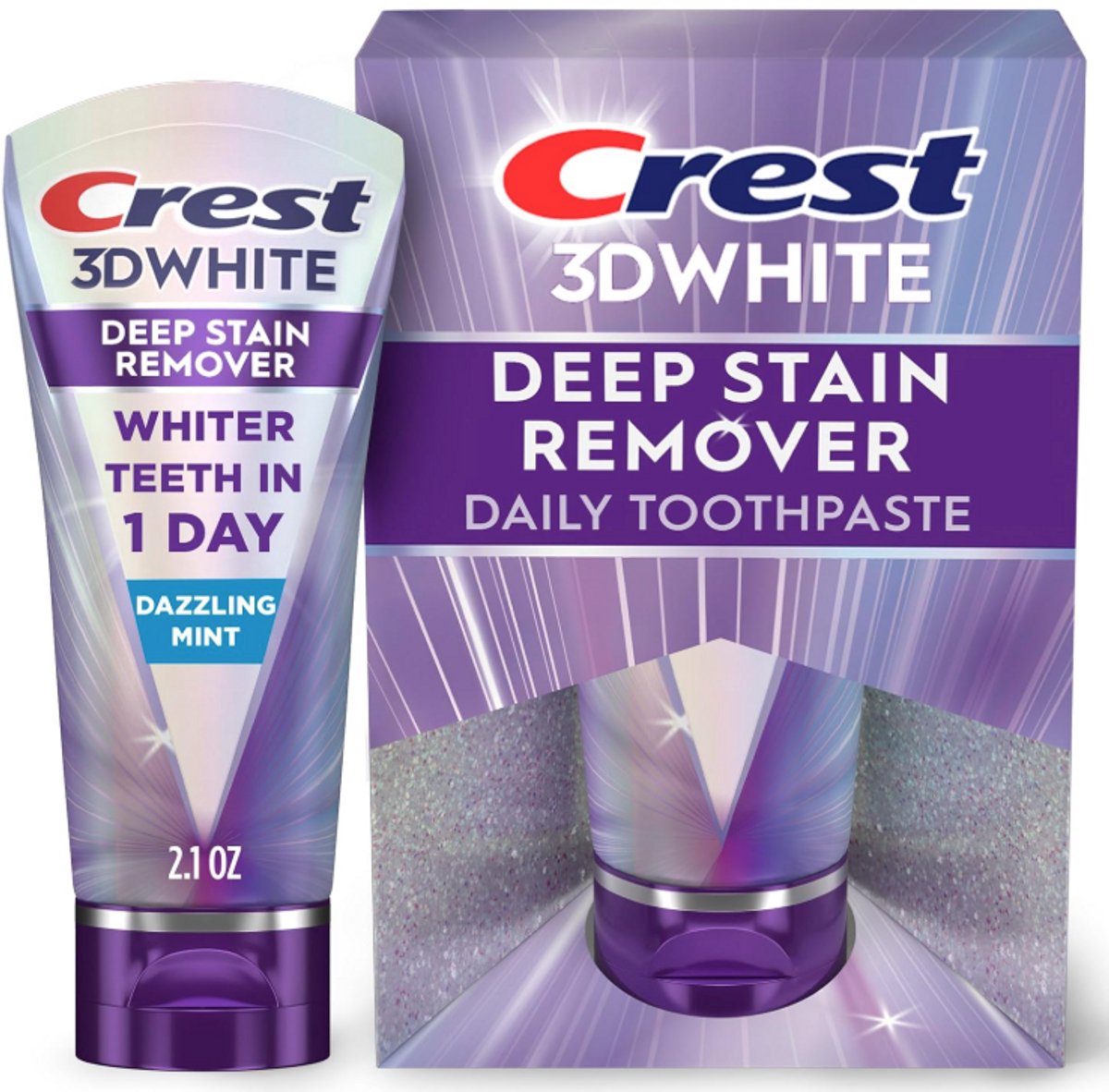 Crest 3D White Brilliance Deep Stain Remover (59g) – Verwijdert Diepe Tanden Vlekken, Verheldert Tanden & Beschermt Tandglazuur – Voor een Stralende, Witte & Gezonde Glimlach