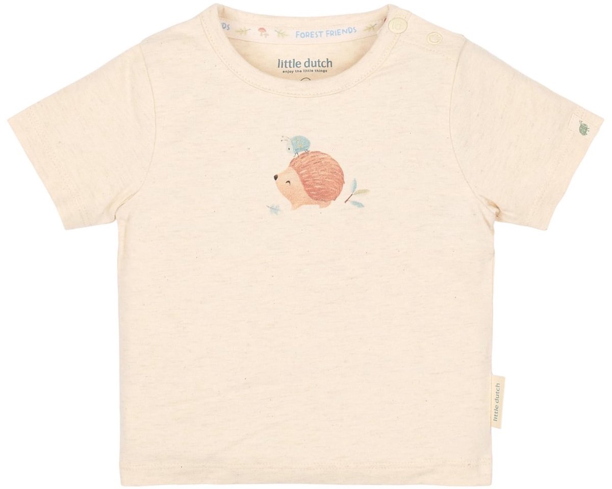 Little Dutch T-shirt Korte Mouw - Maat 68 - Zand Melange