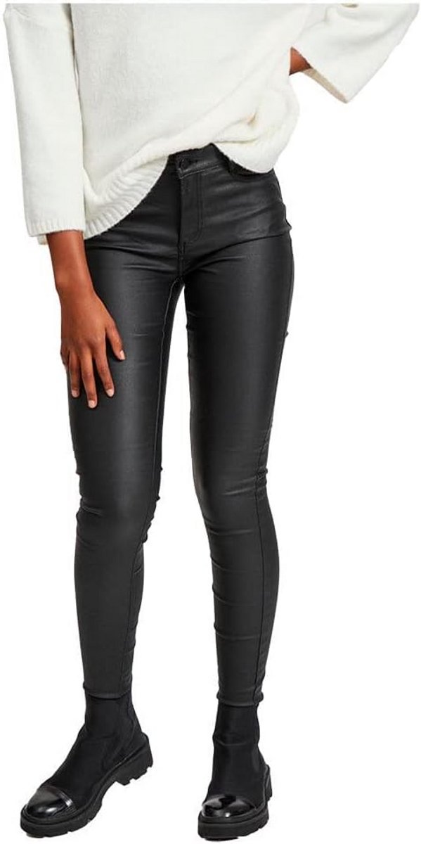 Glanzend skinny dames broek, coated