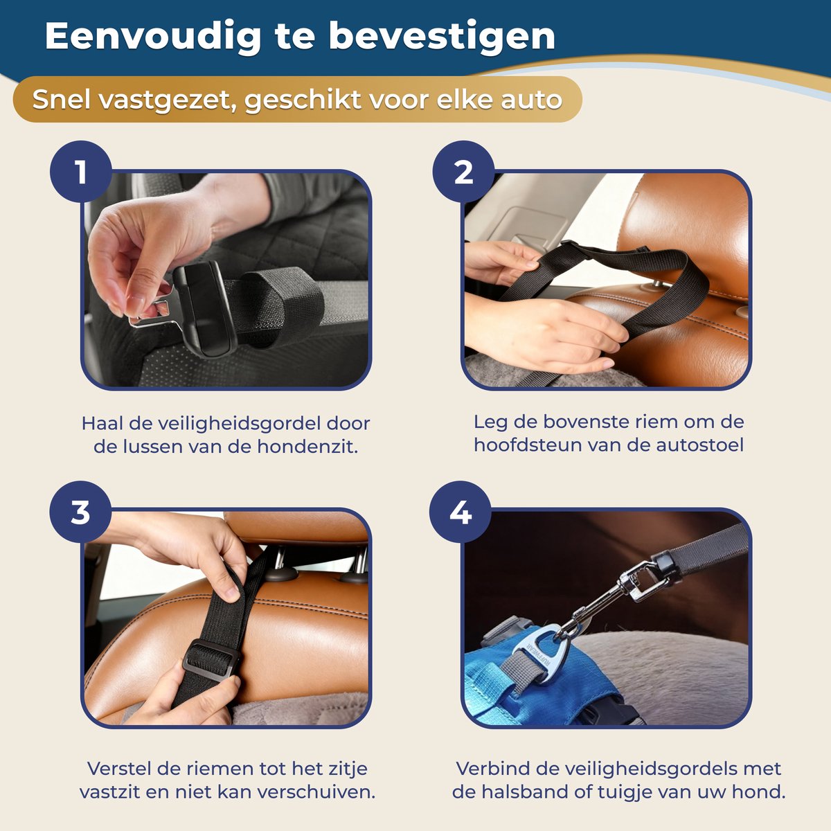Hondenmand Hondenmand Auto Hondenautostoel - afbeelding 3