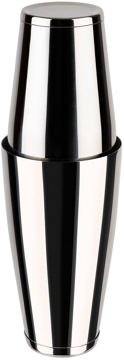 2-delig Boston Shaker set met 2 matte roestvrijstalen bekers van 0,5 en 0,7 liter