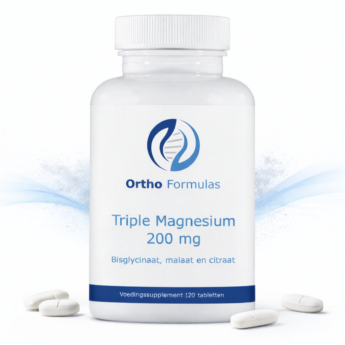 Triple Magnesium Tabletten – Magnesium Complex – Spieren, Zenuwen & Energie – 200 mg – 120 Vegan Tabletten