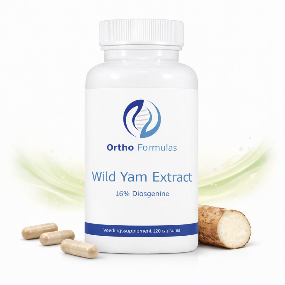 Wild Yam Extract (Dioscorea) – 100 mg – Hormoonbalans Vrouw & Overgang – 120 Vegan Capsules