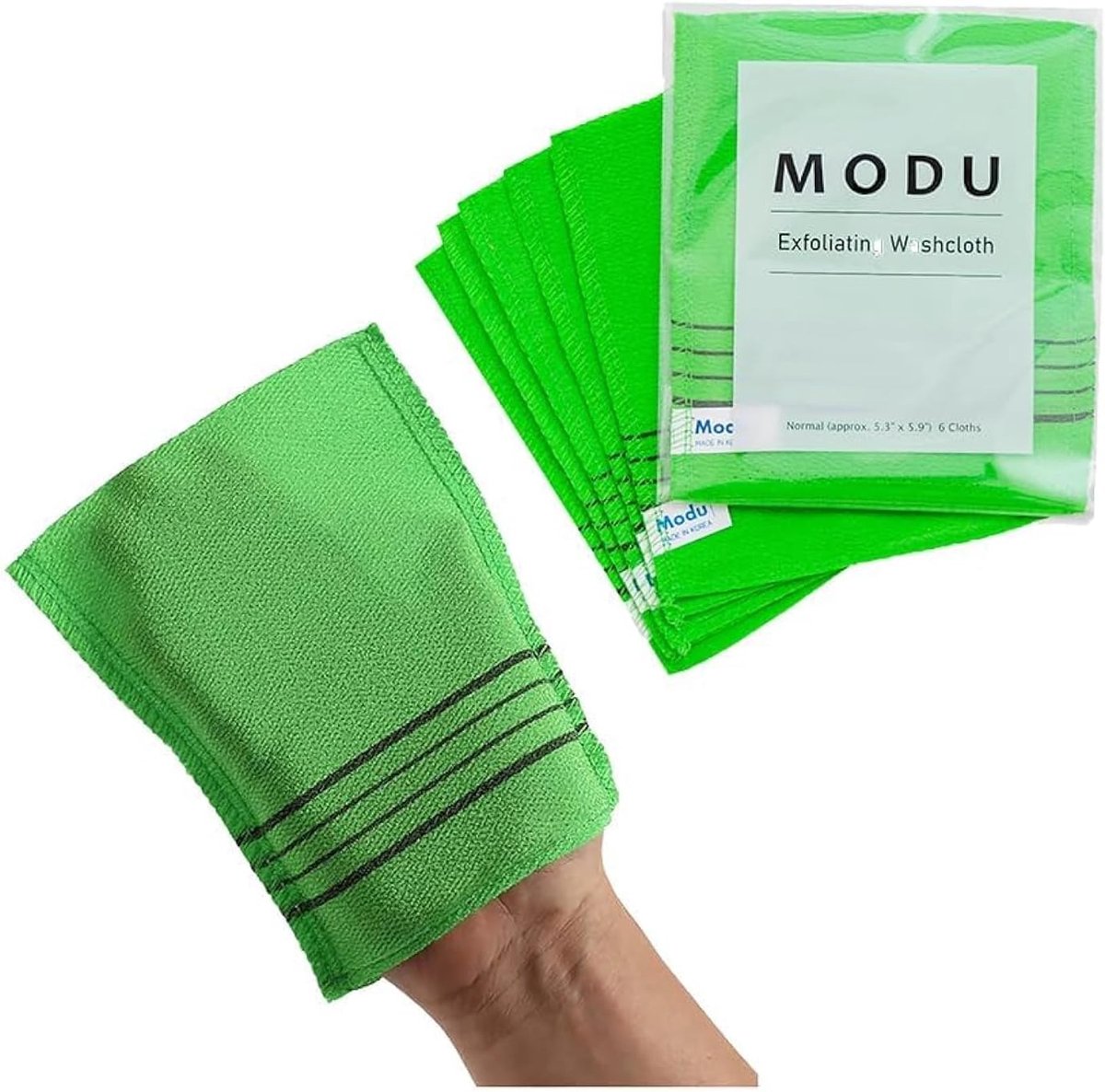 6 Stuks Exfoliërende Washandjes - Koreaanse Scrub Doek voor Dode Huid Verwijdering