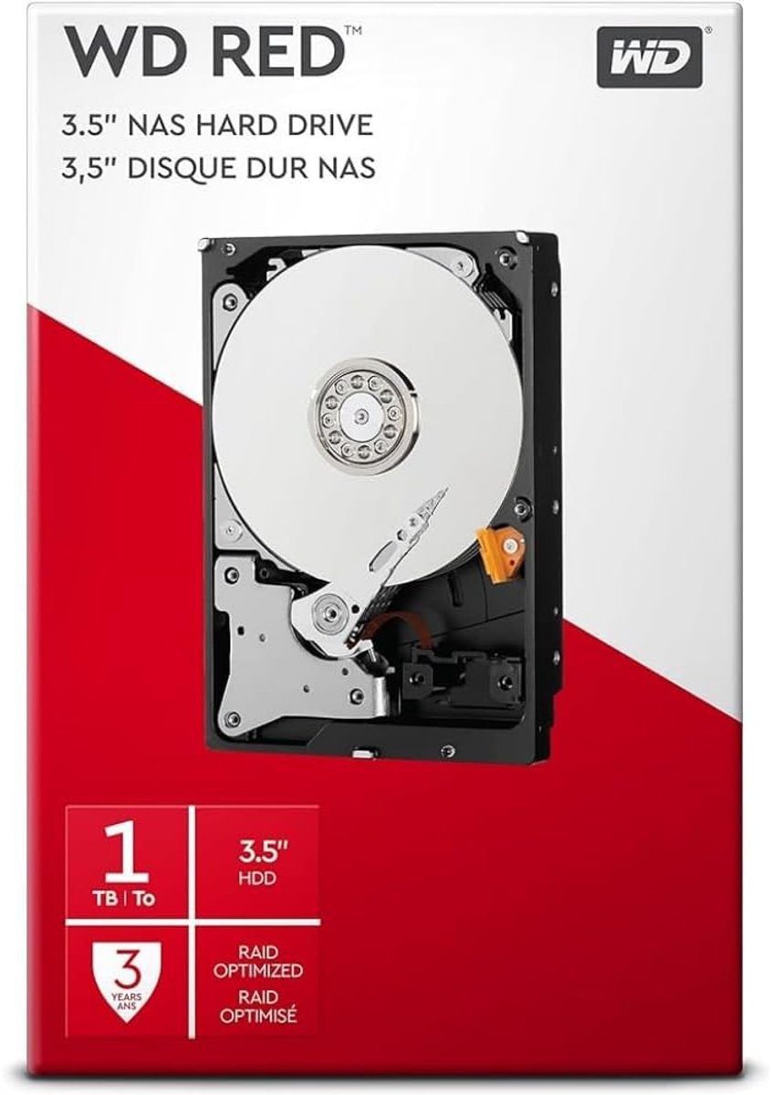 Interne Harde Schijf - Opslagstation Desktop - NAS Opslag - NASware 3.0 Technologie - 35 inch - Rood