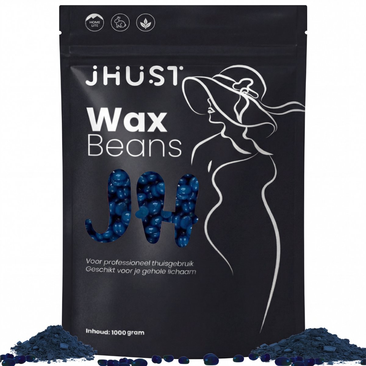 JHust® Wax Parels 1KG Azulene - Wax Beans - Wax Bonen - Wax Korrels - Waxparels - Harskorrels - Hars korrels - Wax ontharen - Wax Pearls - wax parels ontharing - Hars bonen - Hard Wax Beans - Wax - Wax Parels - Hars parels - Kerstcadeau voor vrouwen