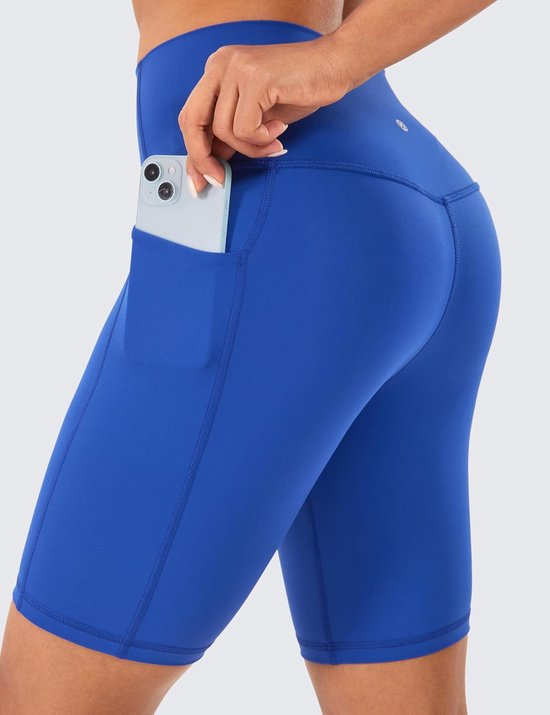 Sportshorts Dames - Yoga Shorts - Fitness en Running - Hoge Taille Met Zakken - 8 Inch — afbeelding 3