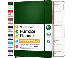 Productiviteitsplanner B5 Ongedateerd Maandelijks Wekelijks Dagelijks - Organizer voor Doelen Stellen & Tijdmanagement