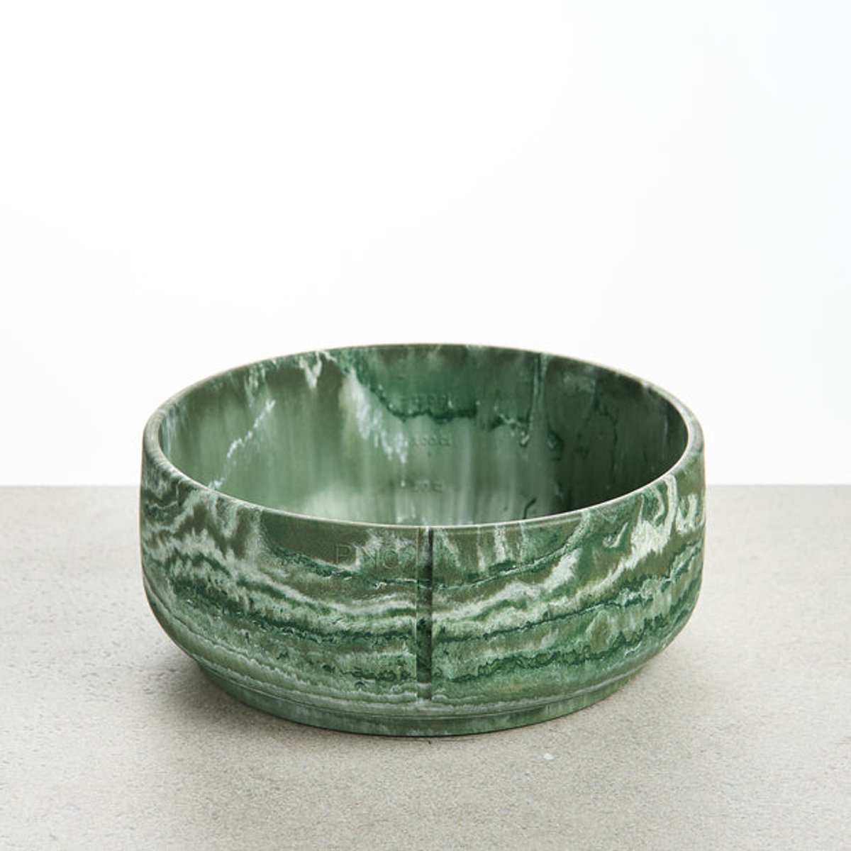 PINO Sandstone Hondenvoerbak Classic Feeder (hondenkom) - Groen (Crocodile Green) Marmer - Large ⌀21cm - 2000ml
