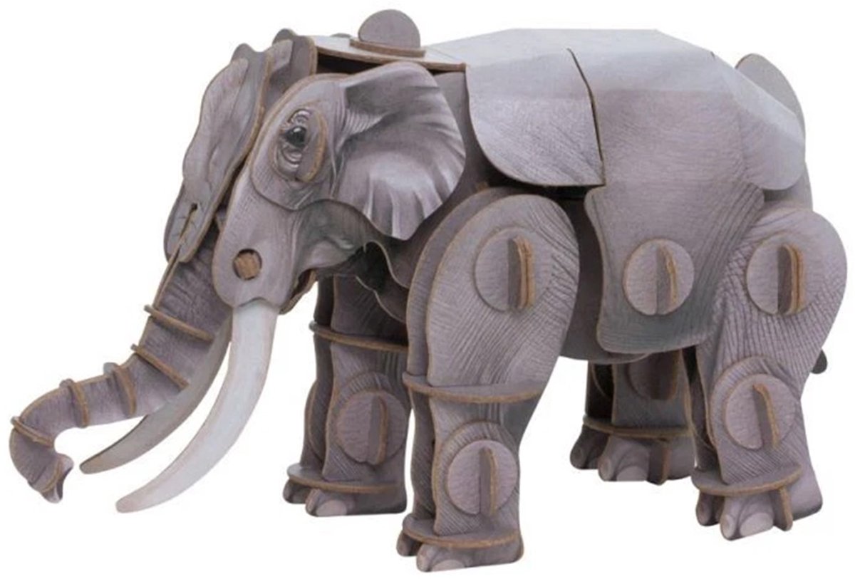 MakeBug, 3D Modelbouwpakket, Voices of Nature, Asian Elephant, MB-D-0018, 12x6x8cm