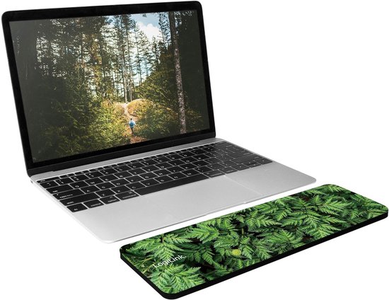 Gaming Keyboard Pad met Smalle Polssteun - Groene Wald-Design — afbeelding 2