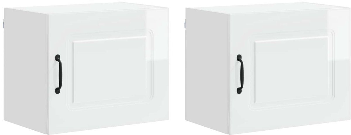 vidaXL - Vaatwasserpaneel - Kalmar - 2 - pcs - Hoogglans - wit - 50 - x - 31 - x - 40 - cm