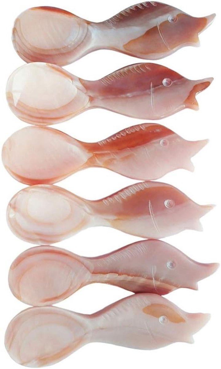 Elegante Kaviaarschep in Sturgeon Vorm - Roze Schepje voor Eieren en Luxe Garnituren