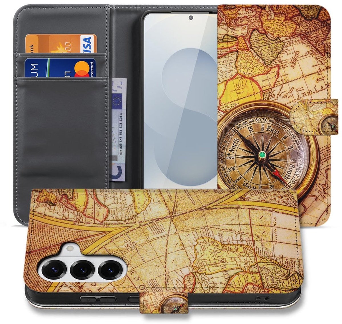Samsung Galaxy S26 Book Case Hoesje Kompas