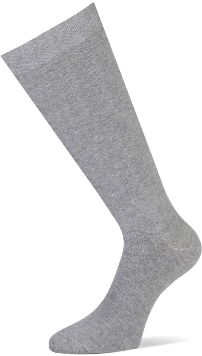 Yellow moon Yellowmoon kinder/dames kniekous 1 paar - Hoge katoeken sokken - 42 - Grijs