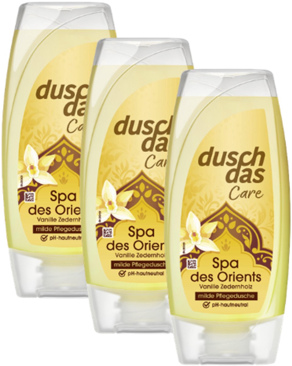 Duschdas Douchegel Spa des Orients - Multi-verpakking | 3x 225ml - Vanille & Cederhout | Verzorgend en Ontspannend - Crèmedouche