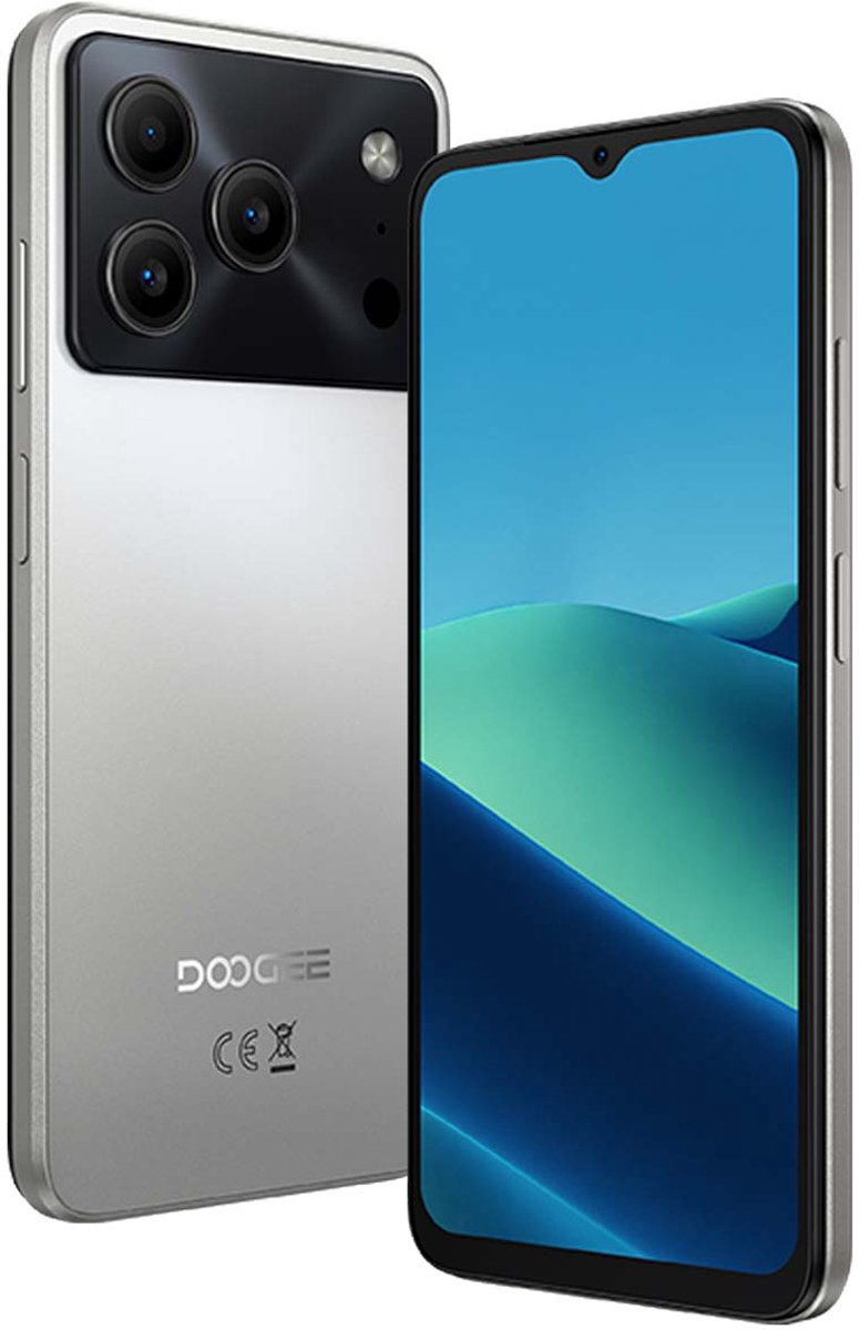 DOOGEE Note 56 Pro Smartphone - 32 GB RAM + 128GB ROM - 6,56 inch 90Hz - 4G Dual SIM - 6150mAh - GPS - Anroid16 - GPS -Zilver