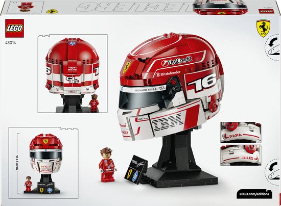 LEGO Editions Scuderia Ferrari HP Casque de Charles Leclerc - 43014
