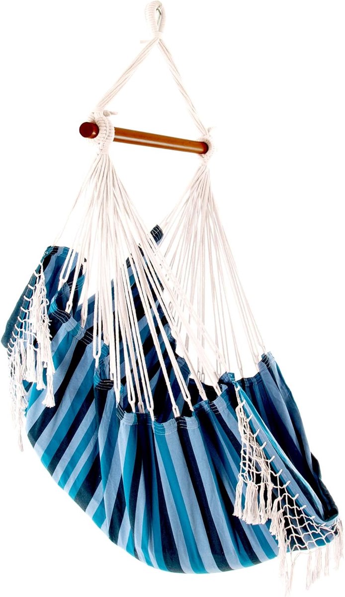 Hangmatstoel Braziliaans - Comfortabele Hangstoel in Blauw